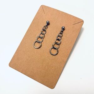 Silver Chain Drop Earrings